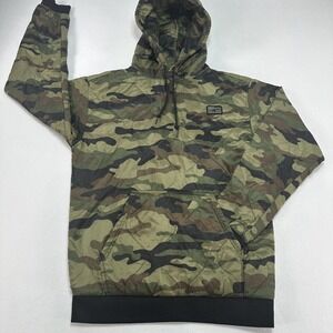 Black Rifle Coffee Company Hoodie Mens Small Camo Quilted Pullover USA Flag